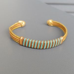 Wire wrapped copper bracelet